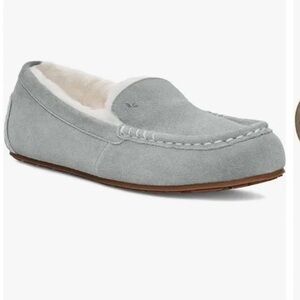 Koolaburra Light Gray Suede Moccasin Slippers